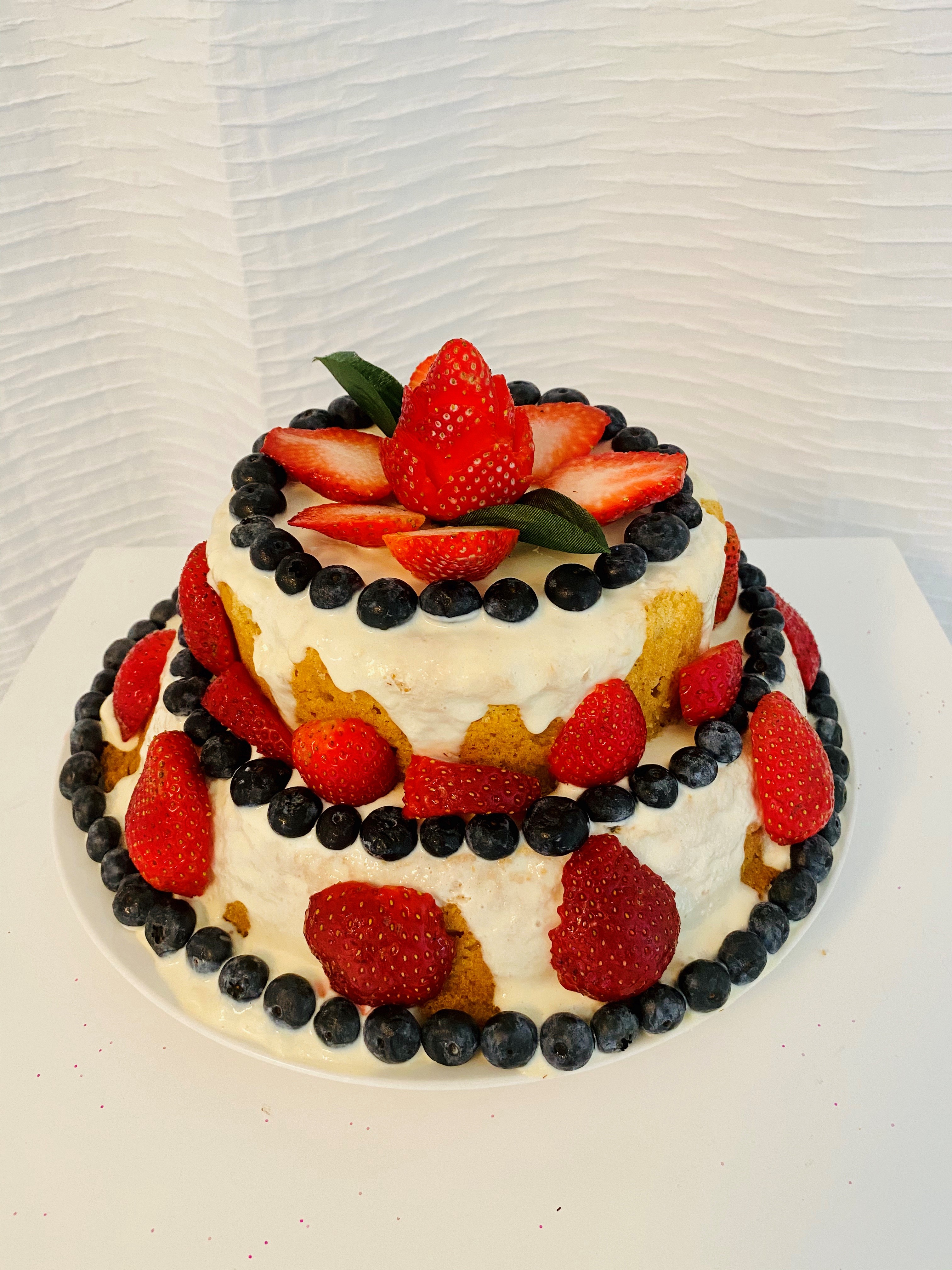 Strawberry Field Double Decker Cake